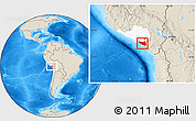 Shaded Relief Location Map of Islay, highlighted parent region