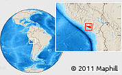 Shaded Relief Location Map of Islay