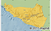 Savanna Style Map of Islay, single color outside