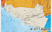 Shaded Relief Map of Islay, political outside