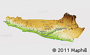 Physical Panoramic Map of Islay, cropped outside