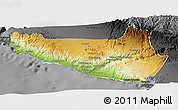 Physical Panoramic Map of Islay, darken, desaturated