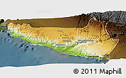 Physical Panoramic Map of Islay, darken
