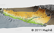 Physical Panoramic Map of Islay, darken, semi-desaturated