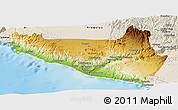 Physical Panoramic Map of Islay, shaded relief outside