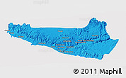 Political Panoramic Map of Islay, cropped outside