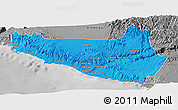 Political Panoramic Map of Islay, desaturated