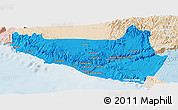 Political Panoramic Map of Islay, lighten