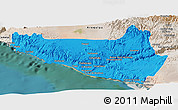 Political Panoramic Map of Islay, satellite outside