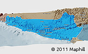Political Panoramic Map of Islay, semi-desaturated
