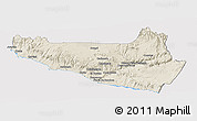 Shaded Relief Panoramic Map of Islay, cropped outside