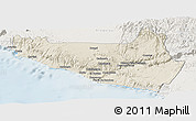 Shaded Relief Panoramic Map of Islay, lighten