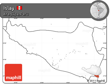 Blank Simple Map of Islay, no labels