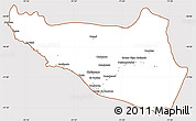 Classic Style Simple Map of Islay, cropped outside