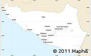 Classic Style Simple Map of Islay, single color outside