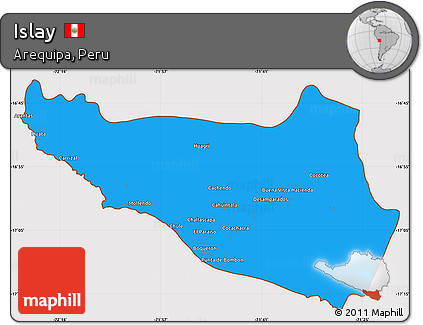 Political Simple Map of Islay, cropped outside