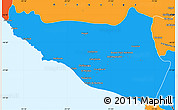 Political Simple Map of Islay