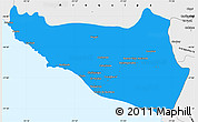 Political Simple Map of Islay, single color outside, borders and labels