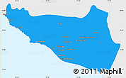 Political Simple Map of Islay, single color outside