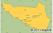 Savanna Style Simple Map of Islay, cropped outside