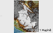 Physical 3D Map of Ayacucho, darken