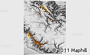 Physical 3D Map of Ayacucho, desaturated