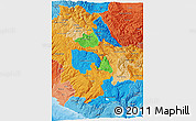 Political 3D Map of Ayacucho, political shades outside