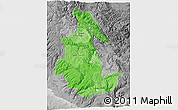 Political Shades 3D Map of Ayacucho, desaturated