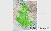 Political Shades 3D Map of Ayacucho, lighten, semi-desaturated