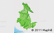 Political Shades 3D Map of Ayacucho, single color outside