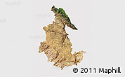 Satellite 3D Map of Ayacucho, cropped outside