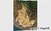 Satellite 3D Map of Ayacucho, darken