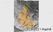 Satellite 3D Map of Ayacucho, desaturated