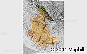 Satellite 3D Map of Ayacucho, lighten, desaturated