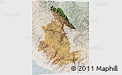 Satellite 3D Map of Ayacucho, lighten
