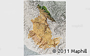 Satellite 3D Map of Ayacucho, lighten, semi-desaturated