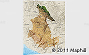 Satellite 3D Map of Ayacucho, shaded relief outside
