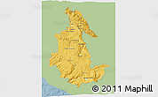 Savanna Style 3D Map of Ayacucho, single color outside
