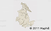 Shaded Relief 3D Map of Ayacucho, cropped outside