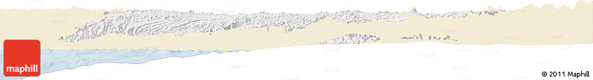 Classic Style Horizon Map of Ayacucho, single color outside