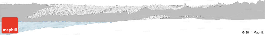Gray Horizon Map of Ayacucho, single color outside