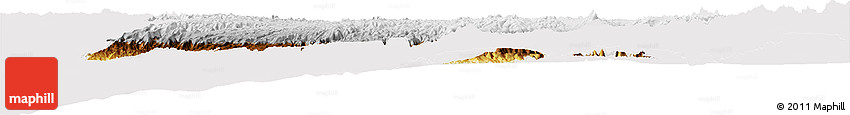Physical Horizon Map of Ayacucho, cropped outside