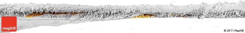 Physical Horizon Map of Ayacucho, lighten, desaturated