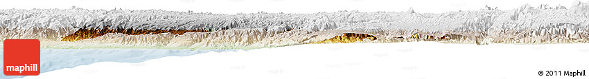 Physical Horizon Map of Ayacucho, lighten