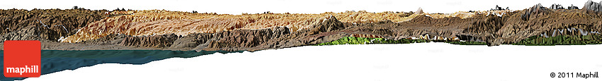 Satellite Horizon Map of Ayacucho, darken