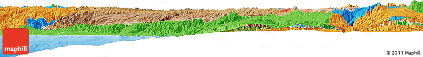 Satellite Horizon Map of Ayacucho, political outside