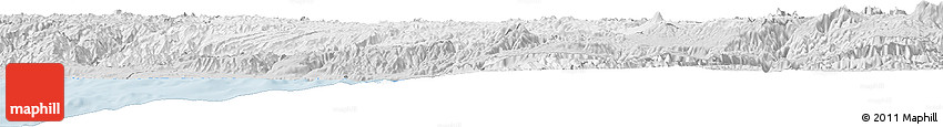 Silver Style Horizon Map of Ayacucho
