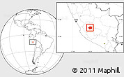 Blank Location Map of Huamanga
