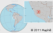 Gray Location Map of Huamanga