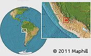 Satellite Location Map of Huamanga